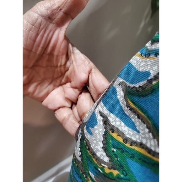 Maeve Women's Black Ruffle 100% Silk Scoop Neck Sleeveless Knee Length Dress 6 - Picture 5 of 12